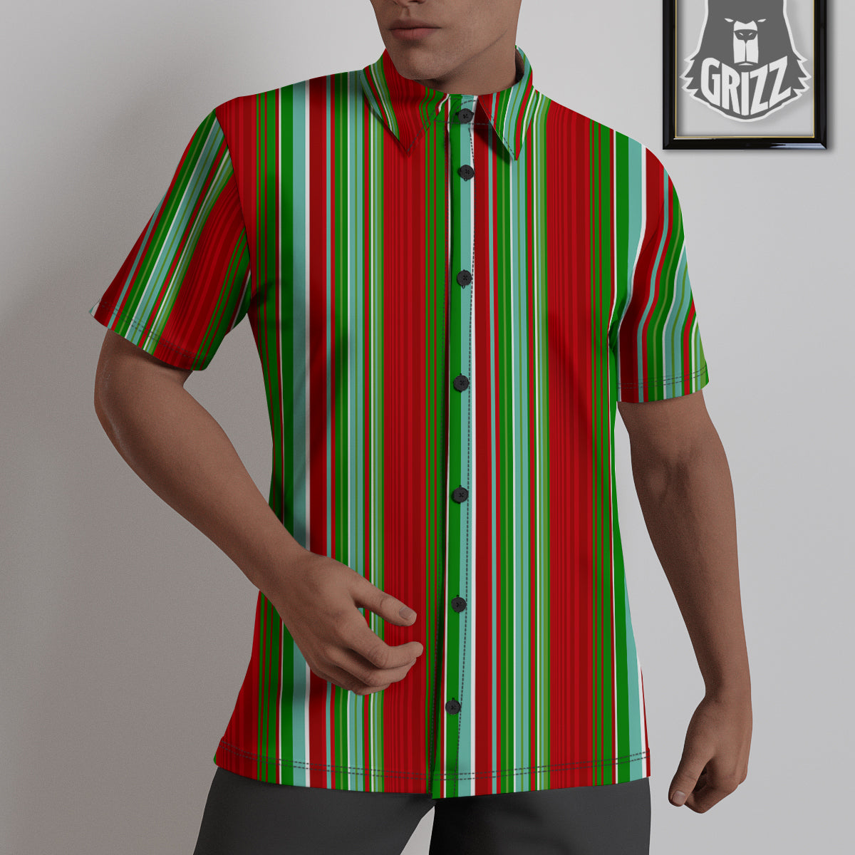 Serape Mexican Vintage Print Pattern Untucked Shirts-grizzshop