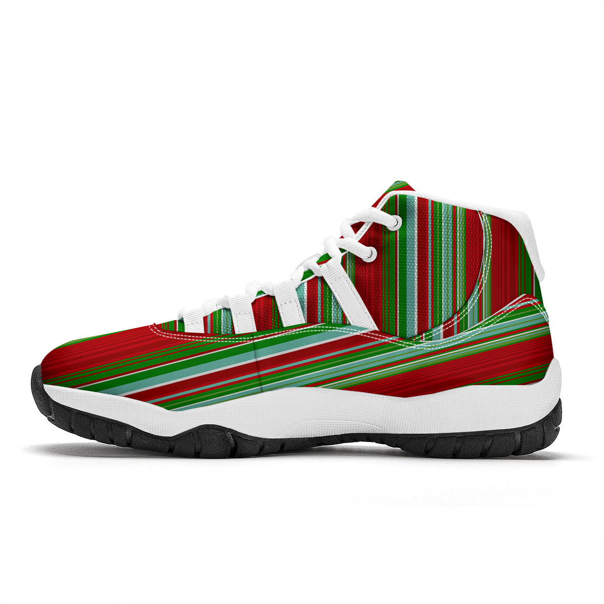 Serape Mexican Vintage Print Pattern White Bball Shoes-grizzshop