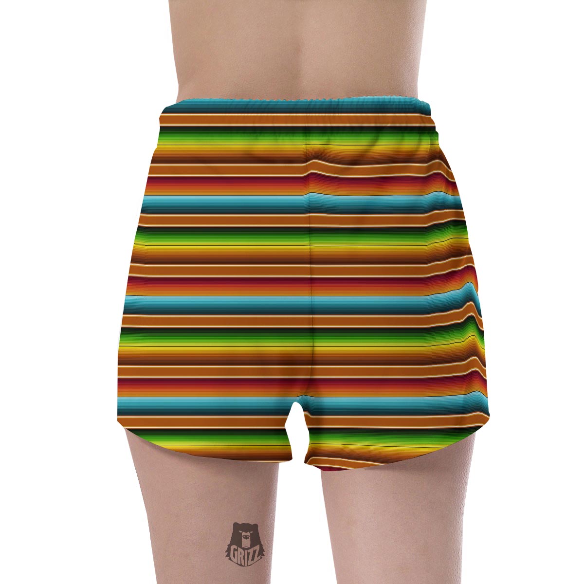 Serape Print Women's Shorts-grizzshop