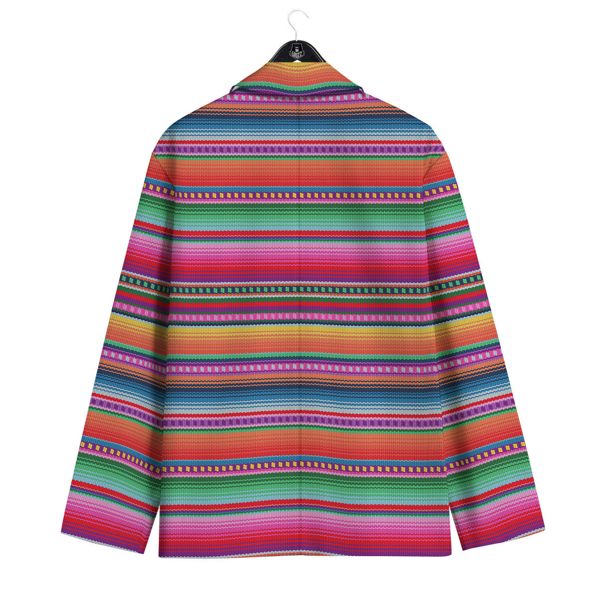 Serape Stripe Colorful Mexican Print Men's Sport Coat-grizzshop