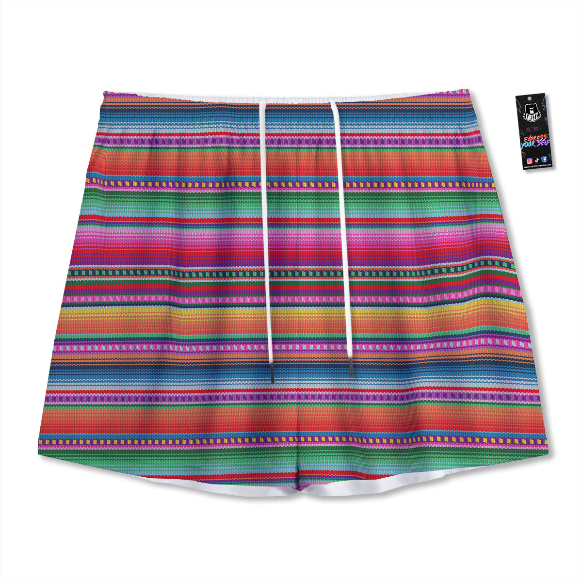 Reiki Golden Print Mesh Shorts