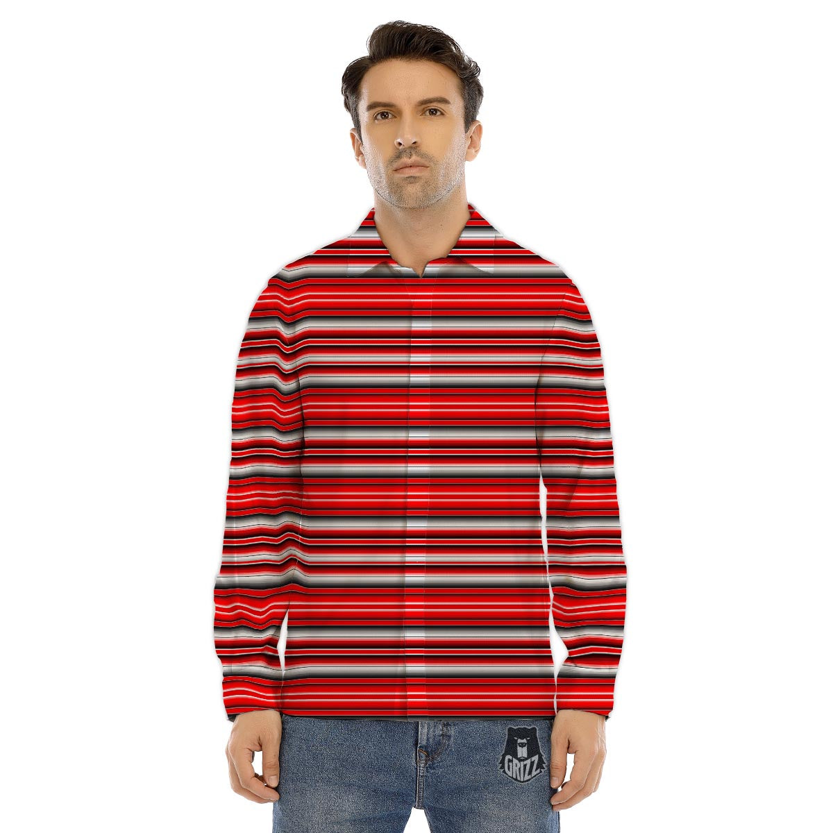 Serape Tribal Mexican Print Pattern Men's Dress Shirts-grizzshop