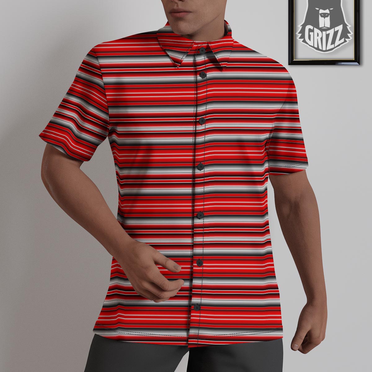 Serape Tribal Mexican Print Pattern Untucked Shirts-grizzshop