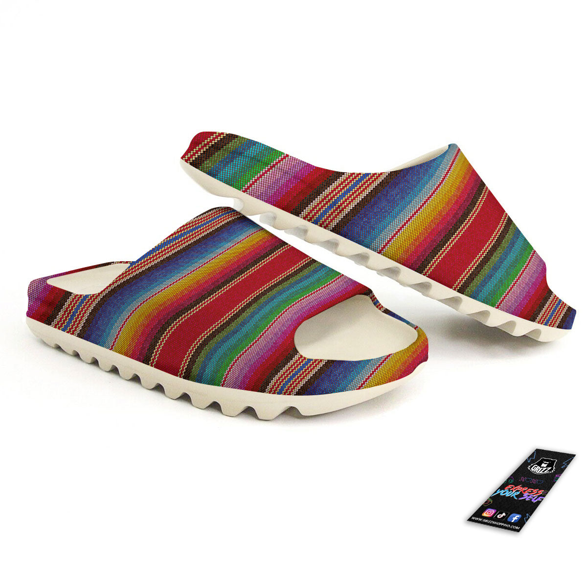 Serape Blanket Ethnic Print Pattern Sandals-grizzshop