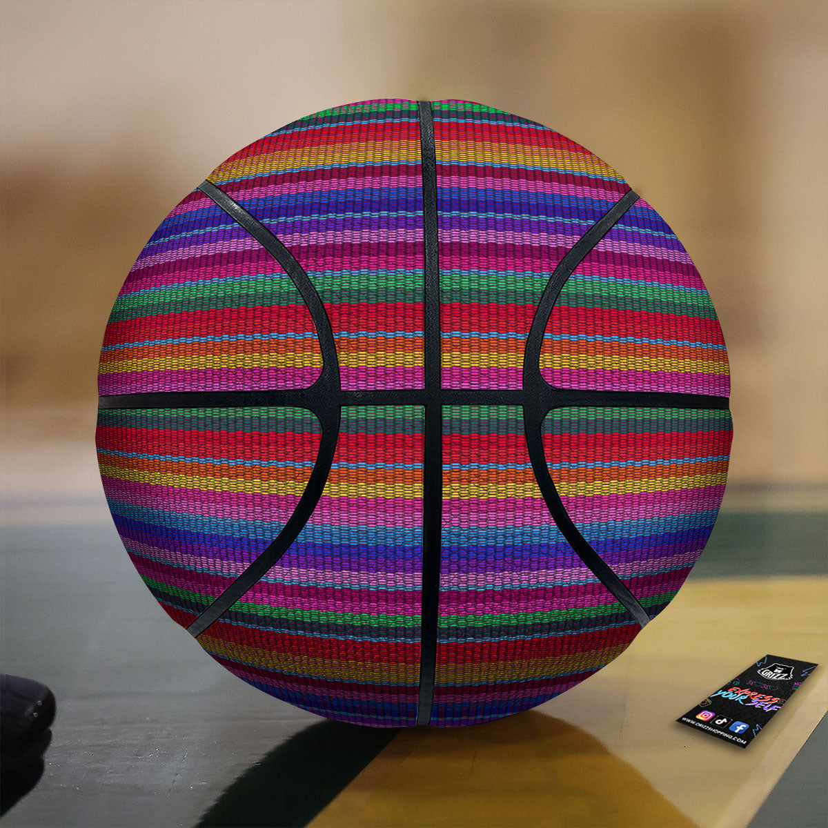Serape Mexican Colorful Print Pattern Basketball