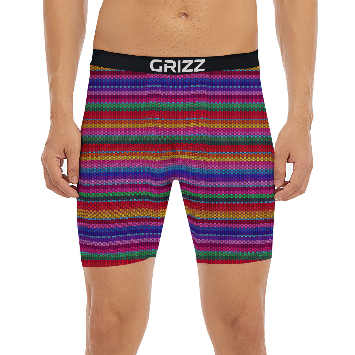 Serape Mexican Colorful Print Pattern Boxer Briefs