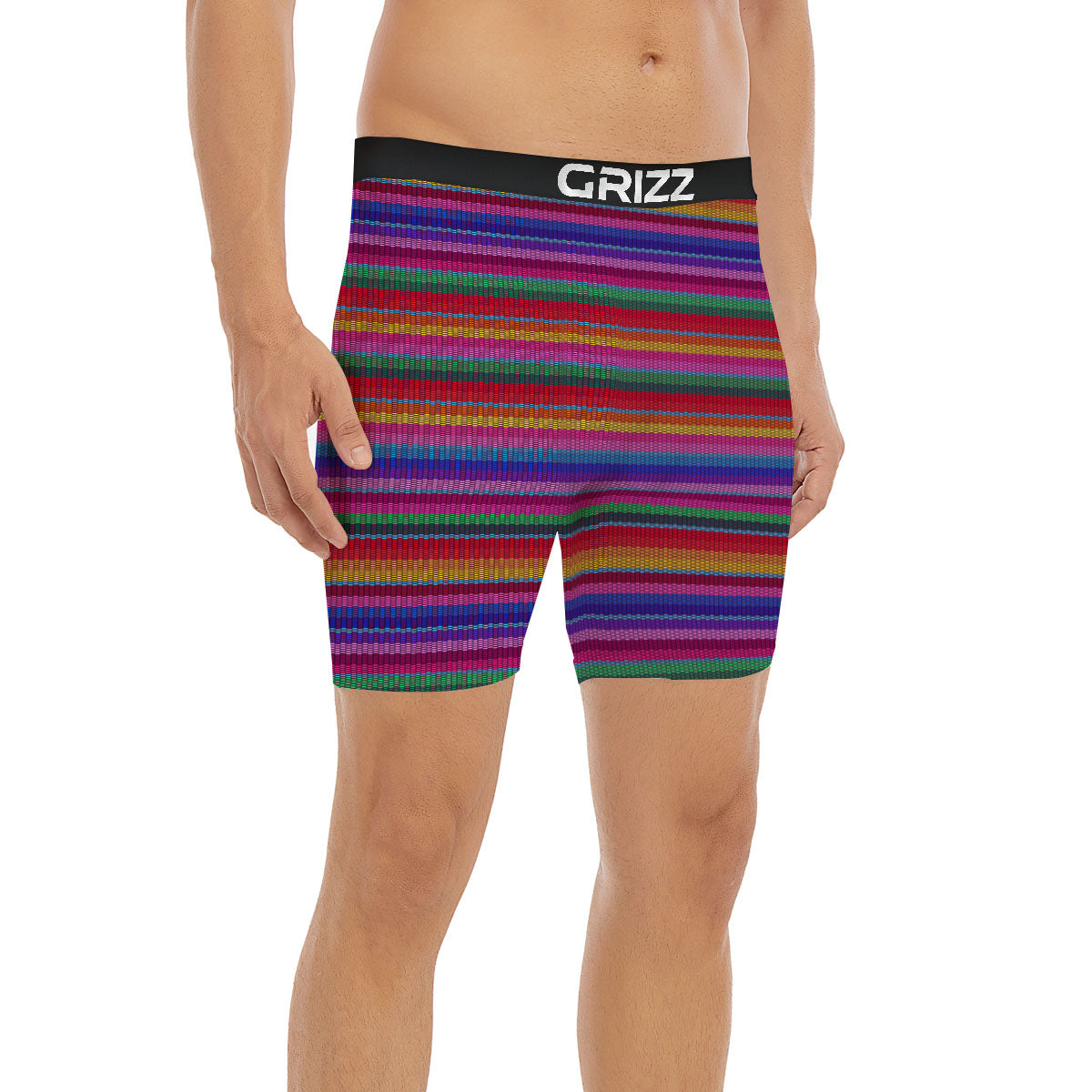 Serape Mexican Colorful Print Pattern Boxer Briefs