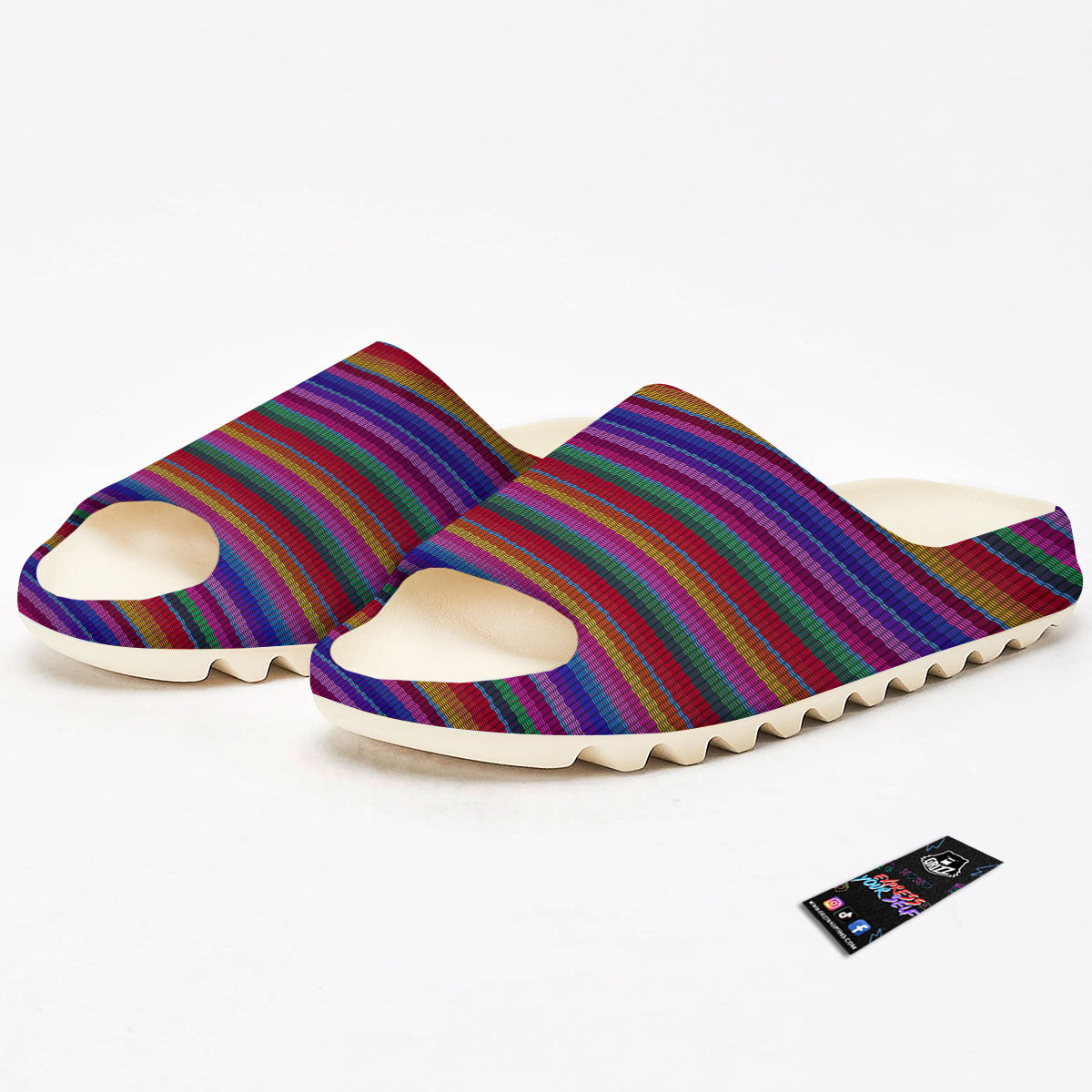 Serape Mexican Colorful Print Pattern Sandals-grizzshop