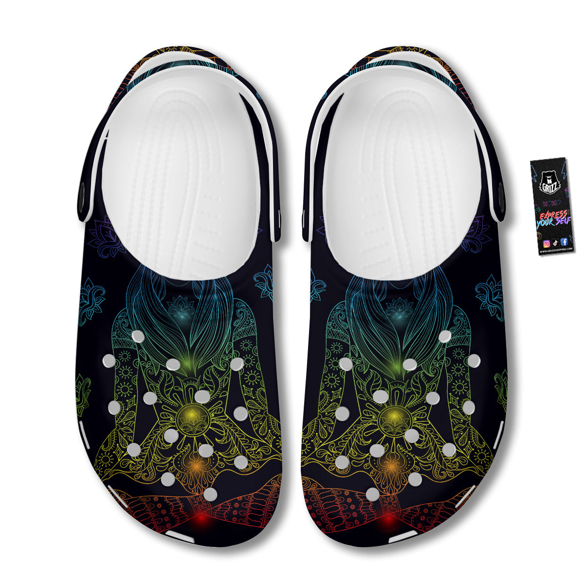 Seven Chakras Bohemian Print Clog-grizzshop