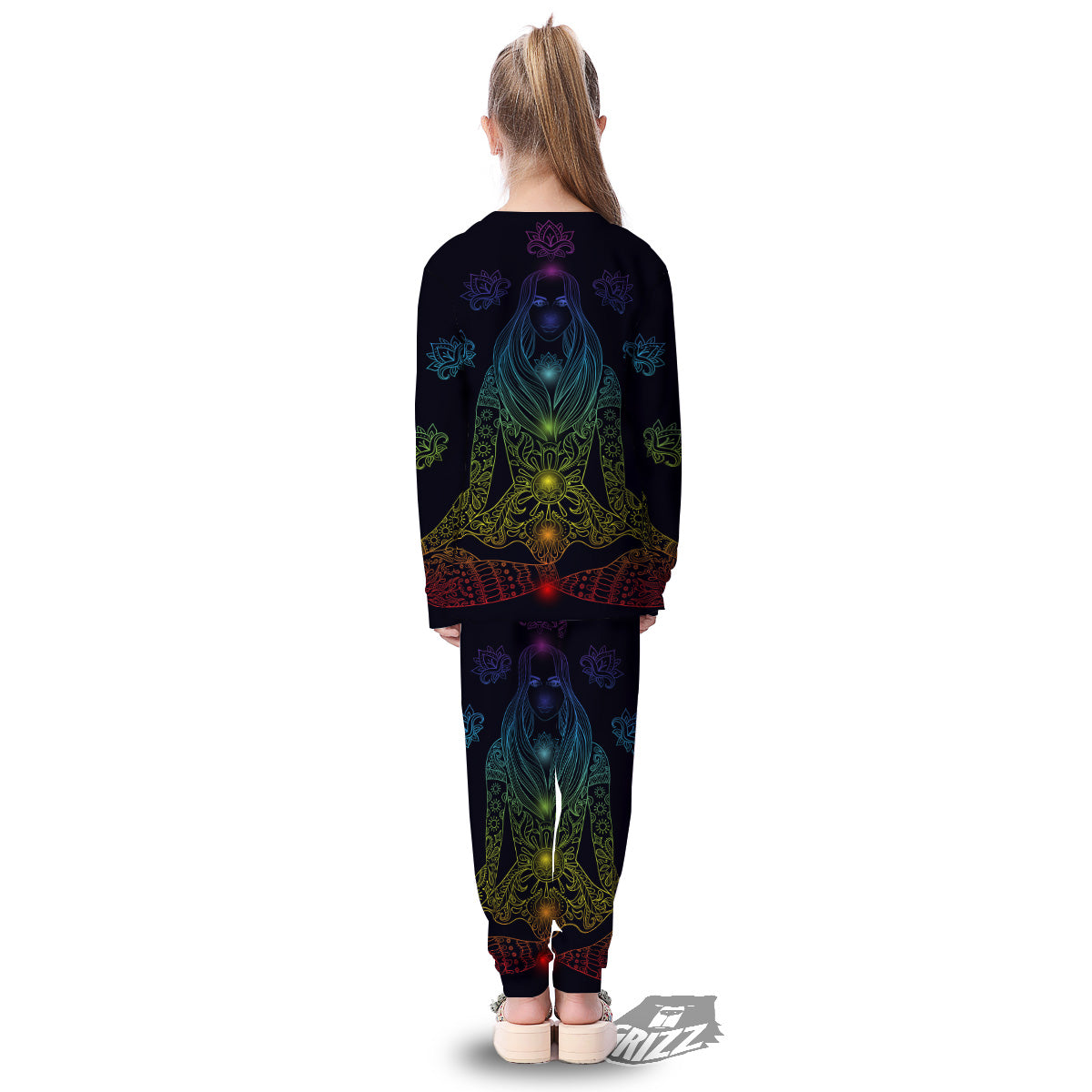 Seven Chakras Bohemian Print Kid's Pajamas-grizzshop