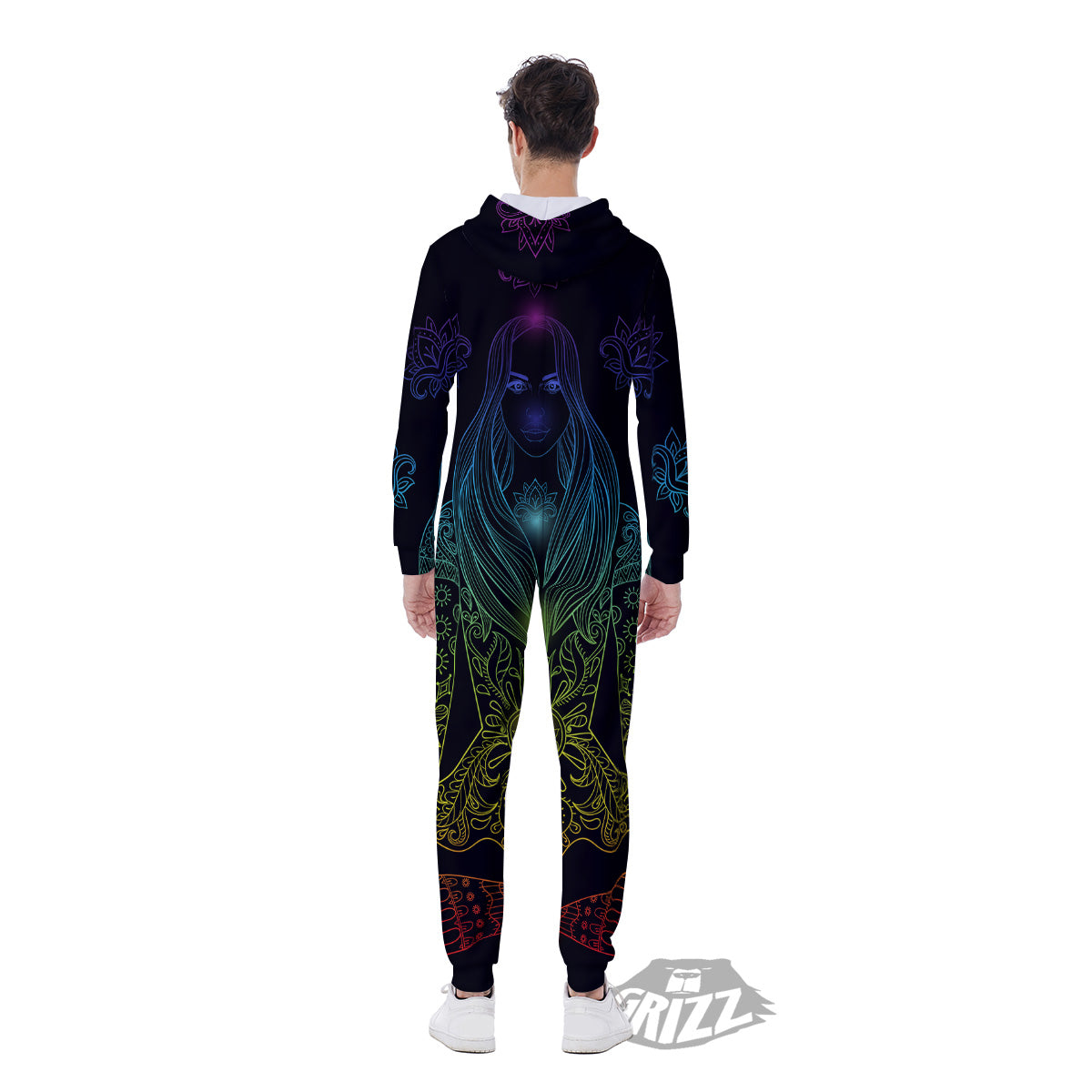 Seven Chakras Bohemian Print Men's Jumpsuit-grizzshop