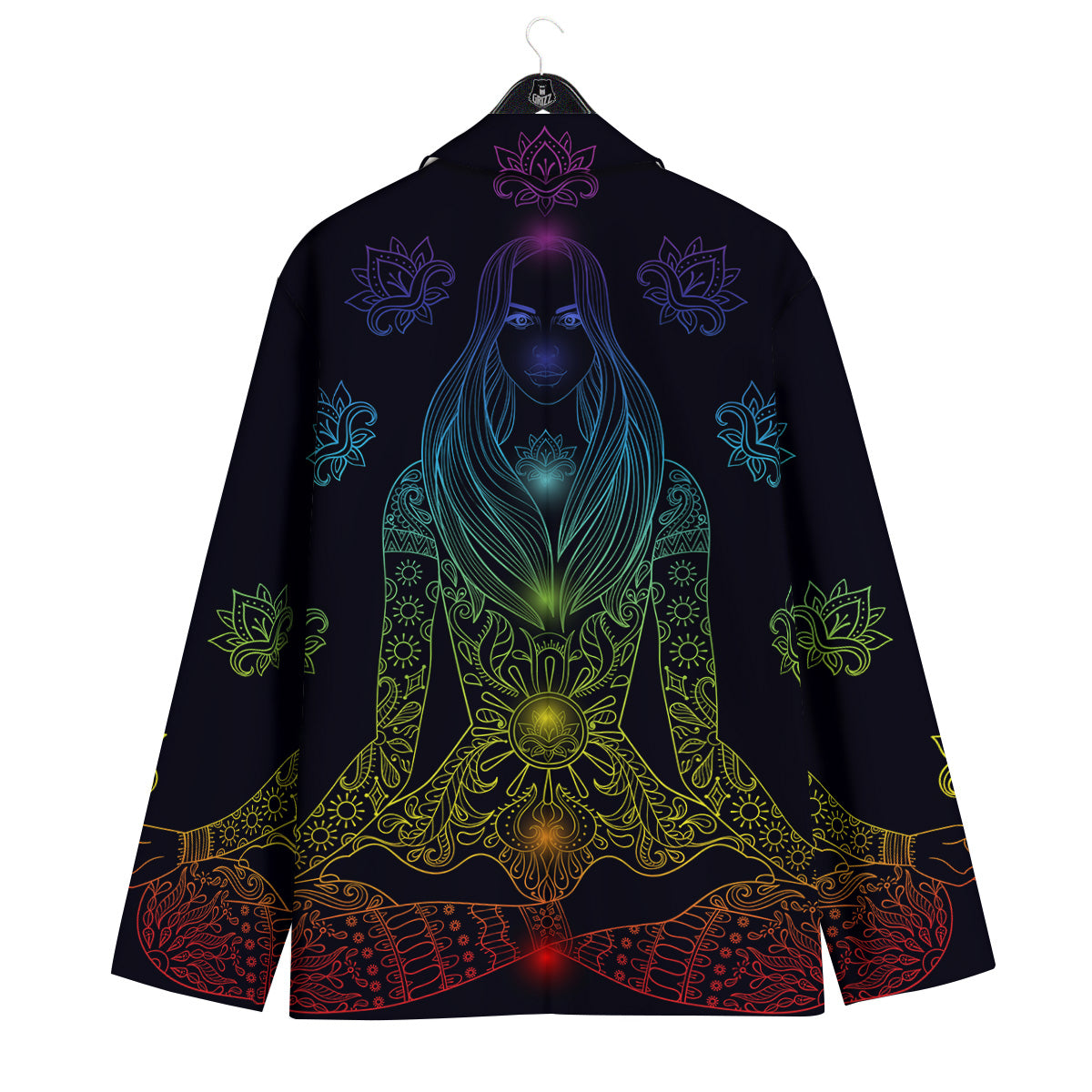 Seven Chakras Bohemian Print Men's Sport Coat-grizzshop