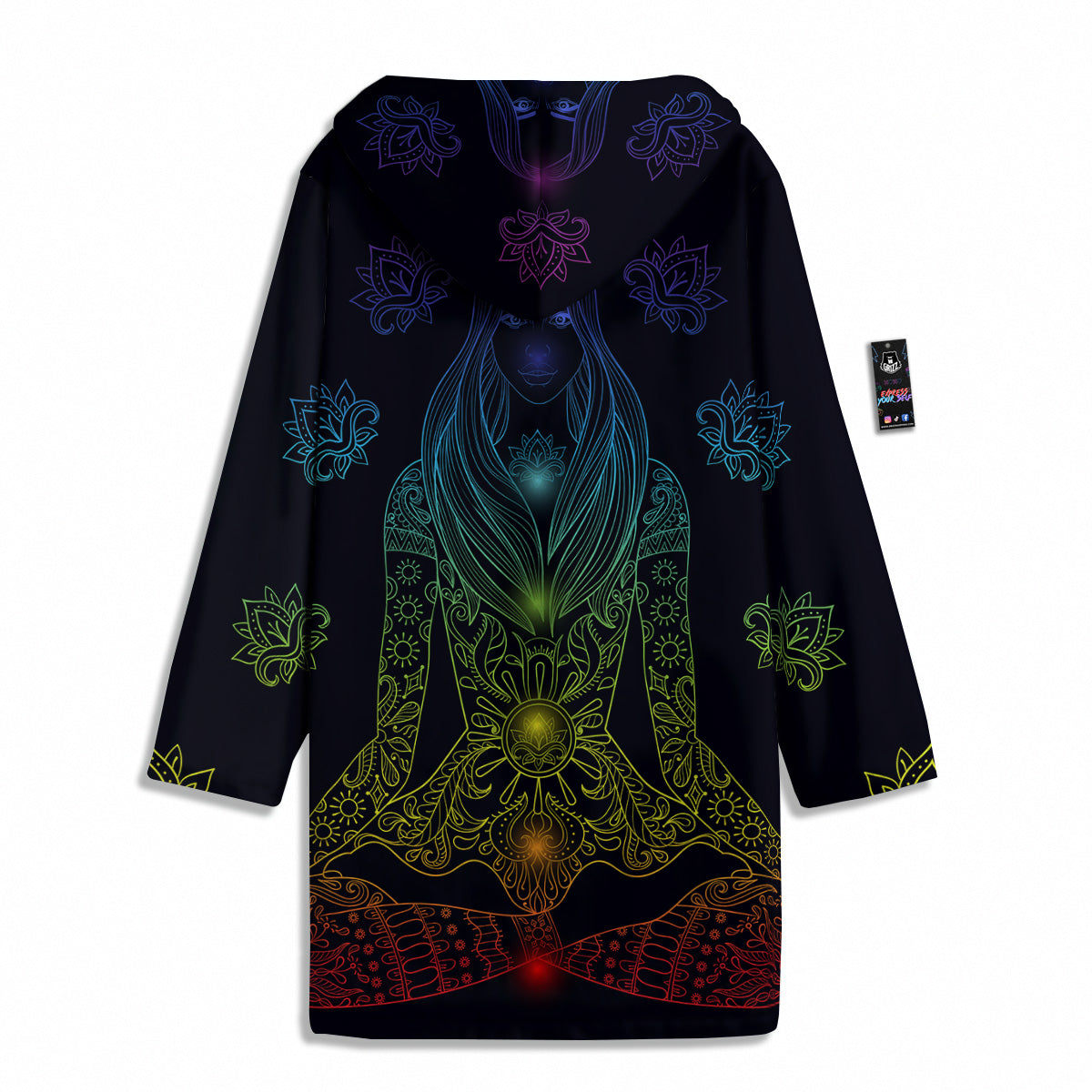 Seven Chakras Bohemian Print Men's Windbreaker Jacket-grizzshop