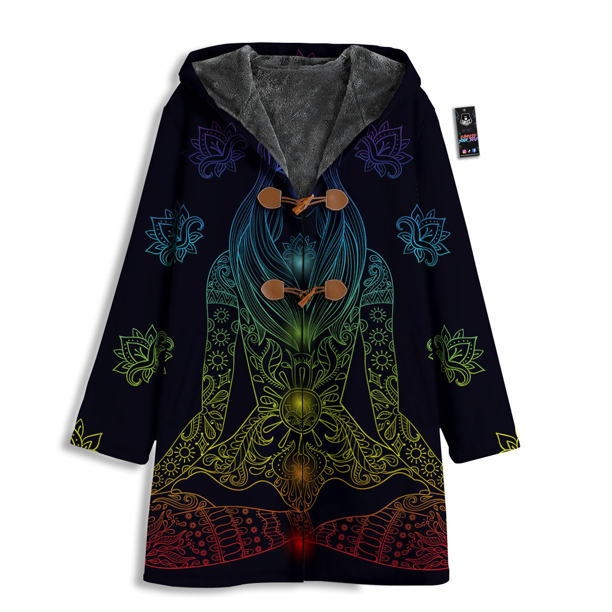 Seven Chakras Bohemian Print Men's Windbreaker Jacket-grizzshop
