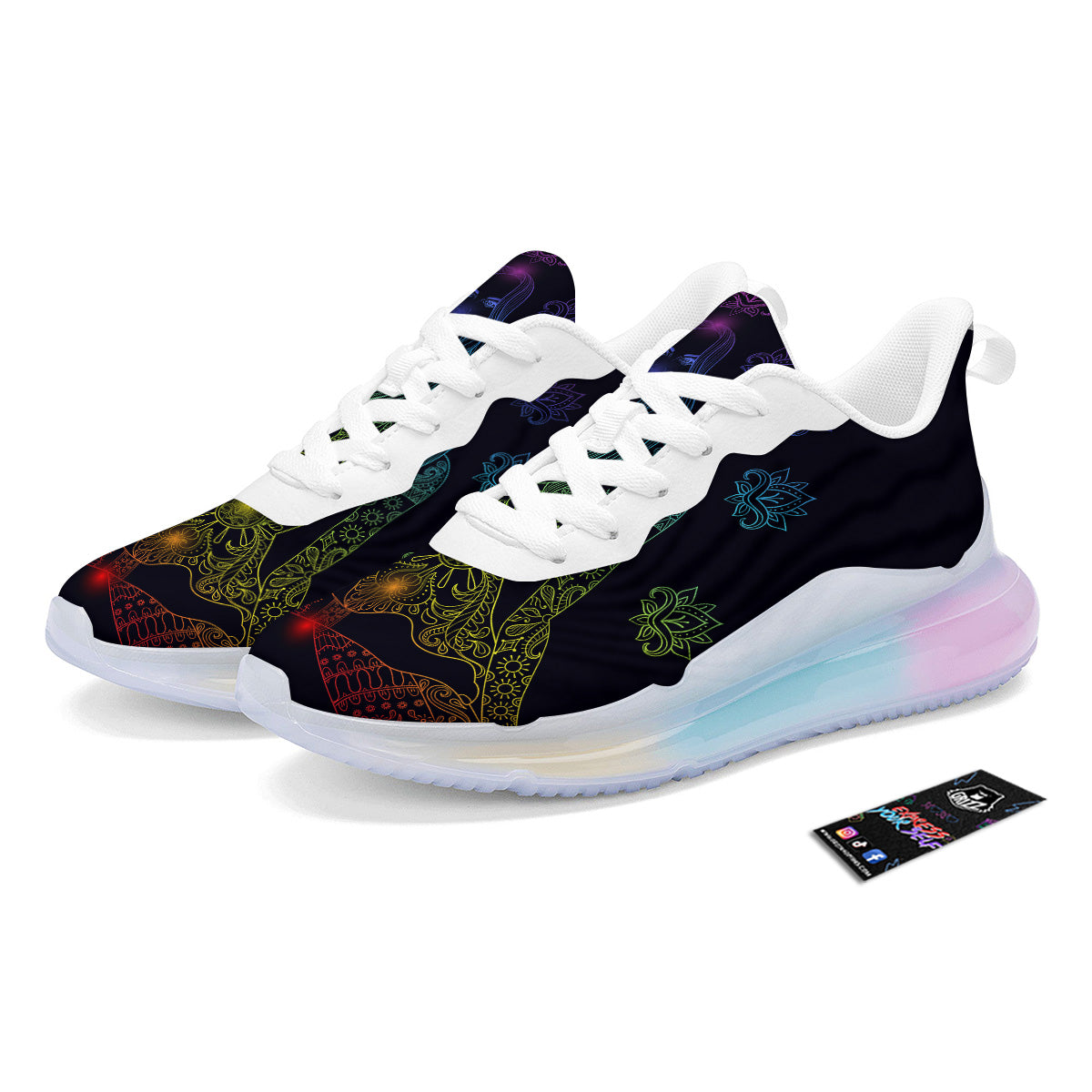 Seven Chakras Bohemian Print Running Sneakers-grizzshop