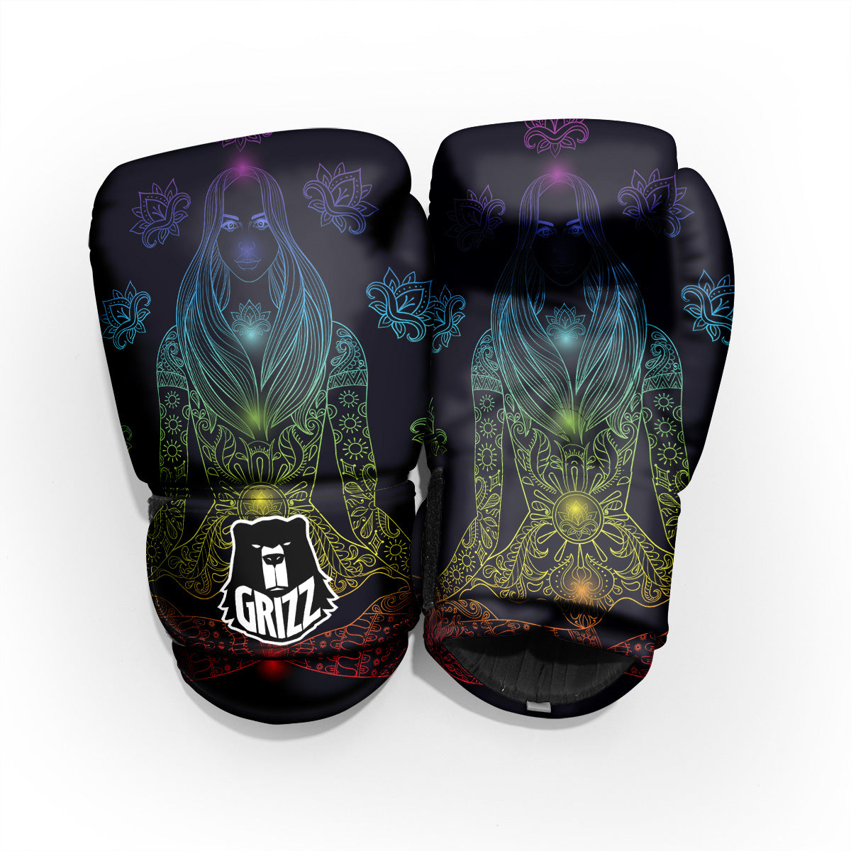 Seven Chakras Bohemian Print Pro Boxing Glove