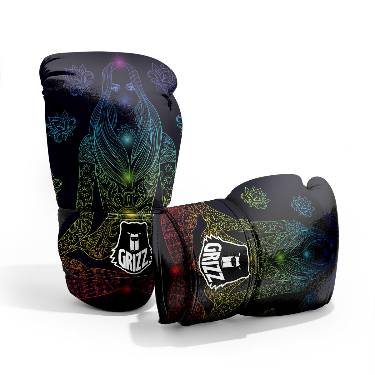 Seven Chakras Bohemian Print Pro Boxing Glove