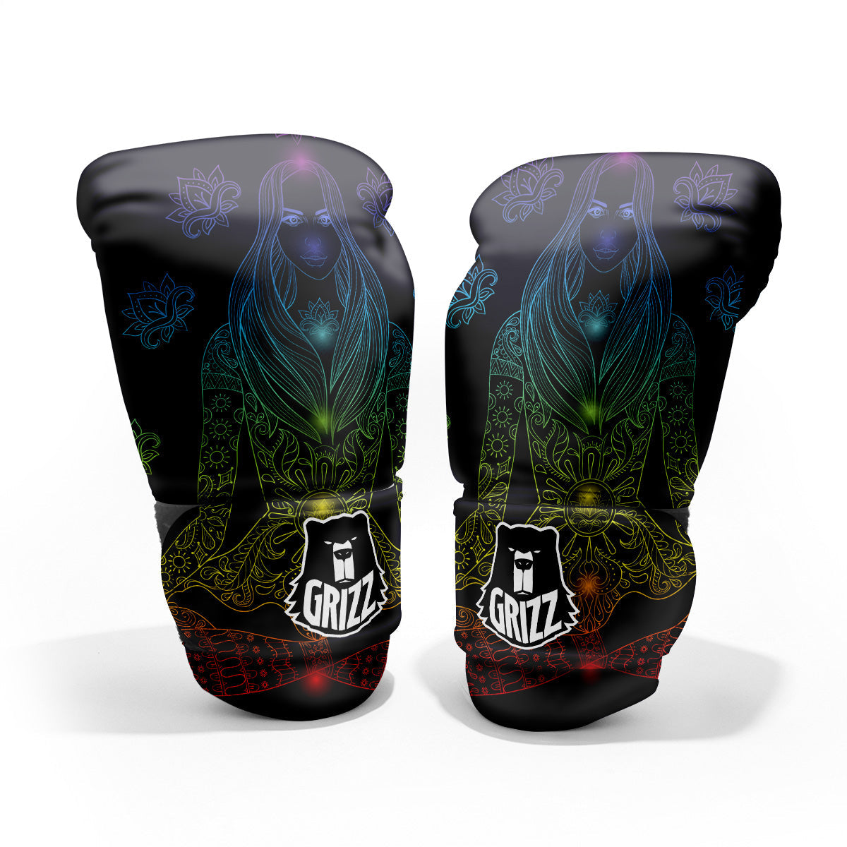 Seven Chakras Bohemian Print Pro Boxing Glove