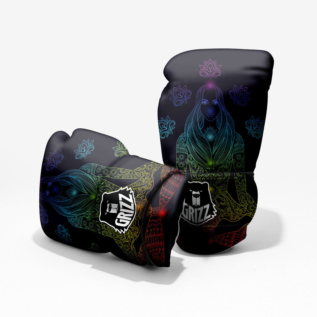 Seven Chakras Bohemian Print Pro Boxing Glove