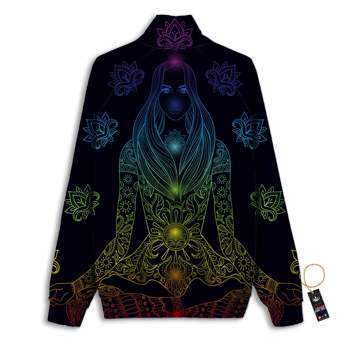 Seven Chakras Bohemian Print Track Jacket-grizzshop