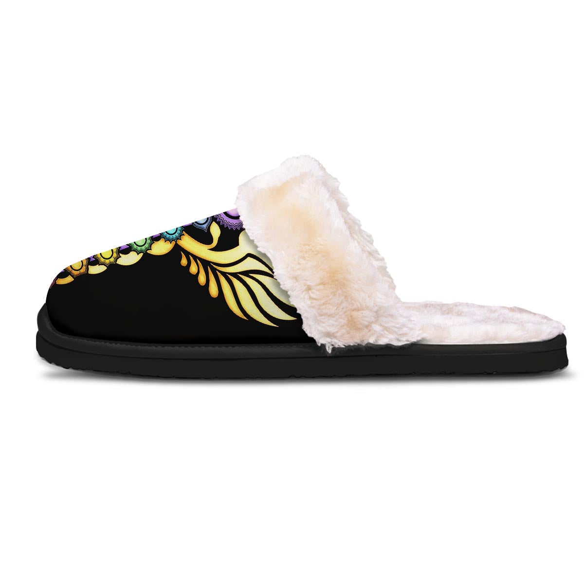 Seven Chakras Caduceus Print Slippers-grizzshop