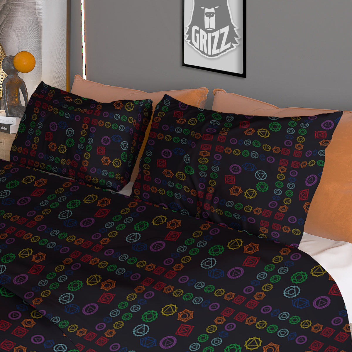 Rocket Doodle Print Pattern Duvet Cover Bedding Set