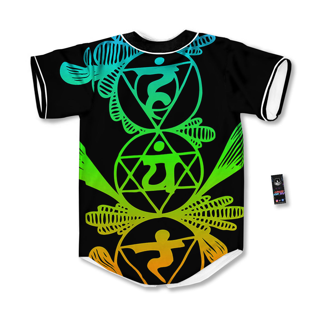 Seven Chakras Spiritual Print Baseball Jersey-grizzshop