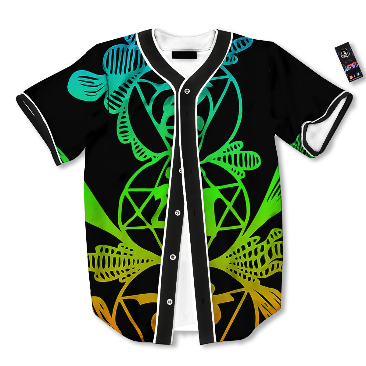 Seven Chakras Spiritual Print Baseball Jersey-grizzshop