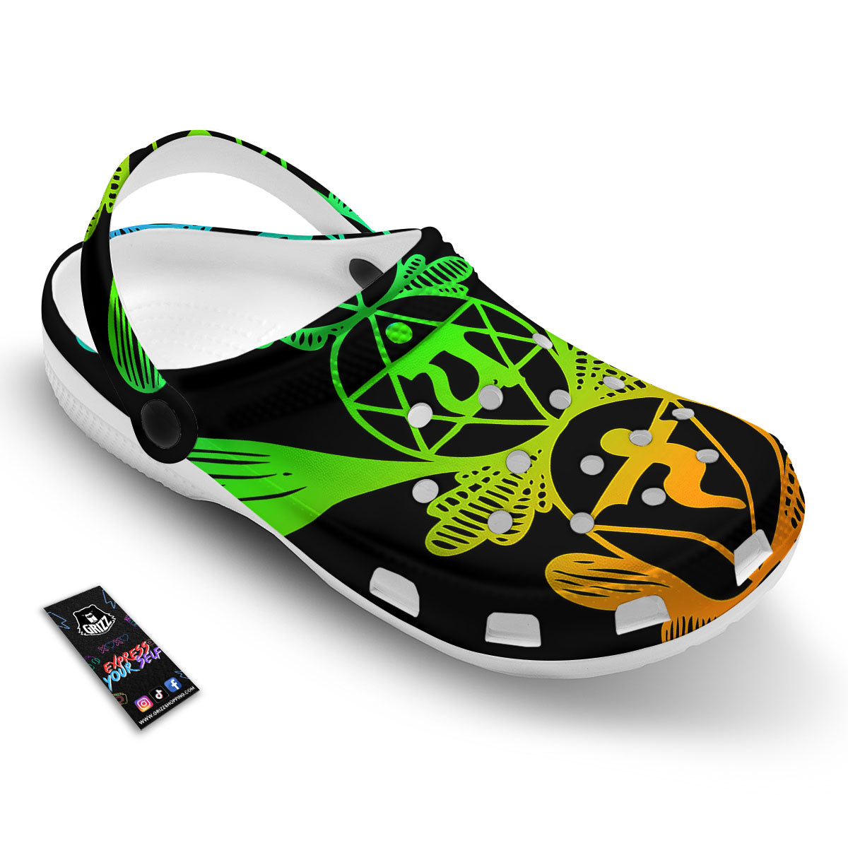 Seven Chakras Spiritual Print Clog-grizzshop