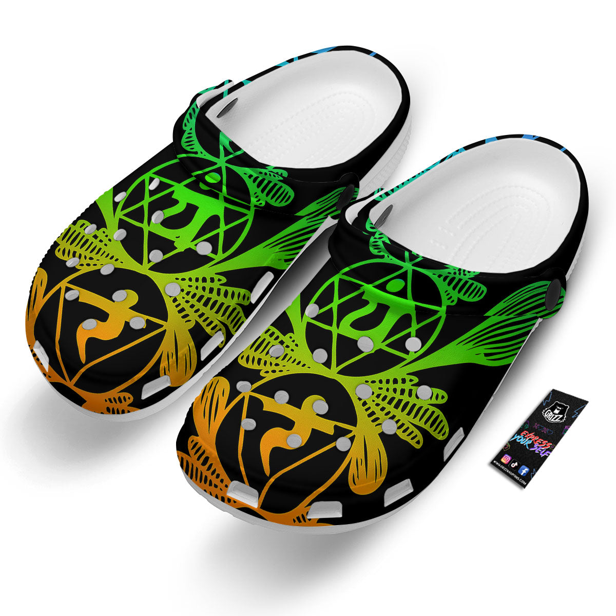 Seven Chakras Spiritual Print Clog-grizzshop