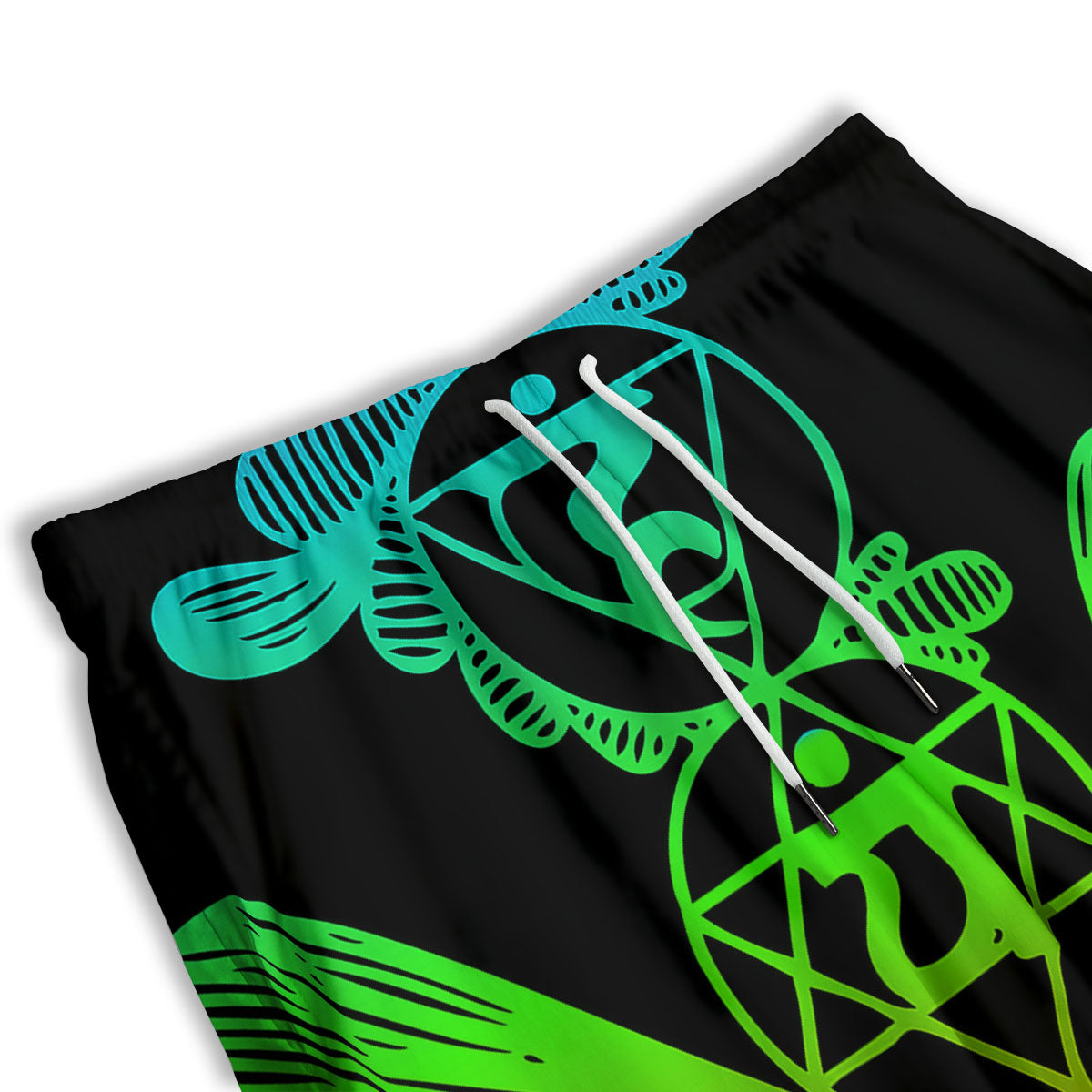 Seven Chakras Spiritual Print Men's Athletic Shorts