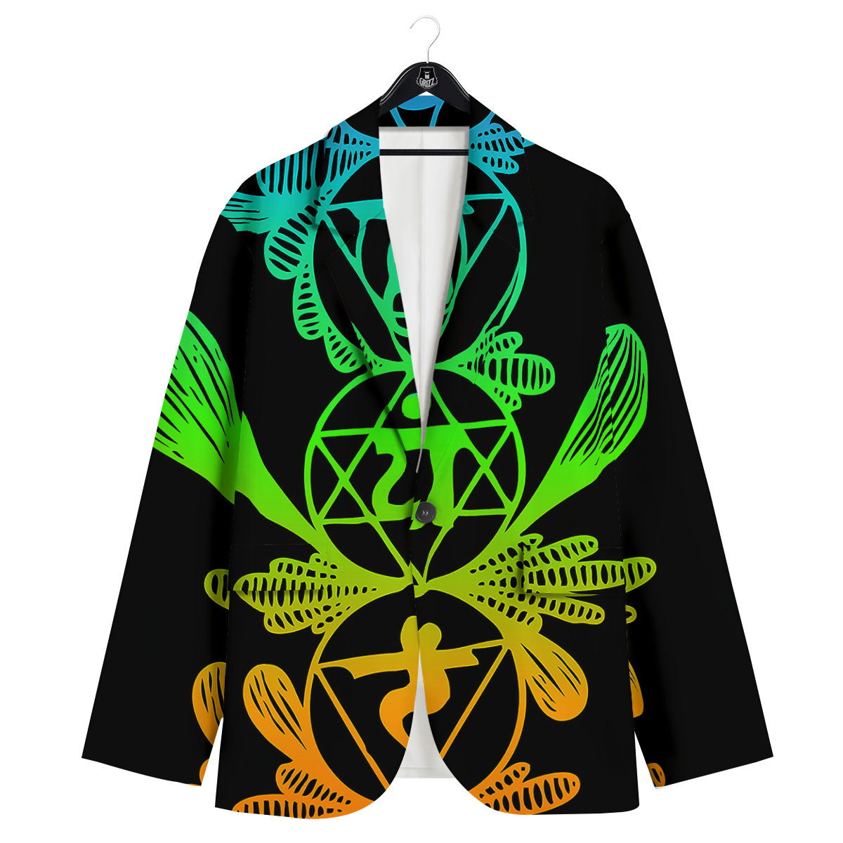 Seven Chakras Spiritual Print Men's Sport Coat-grizzshop