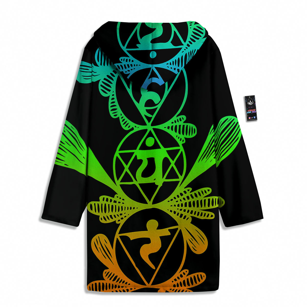 Seven Chakras Spiritual Print Men's Windbreaker Jacket-grizzshop