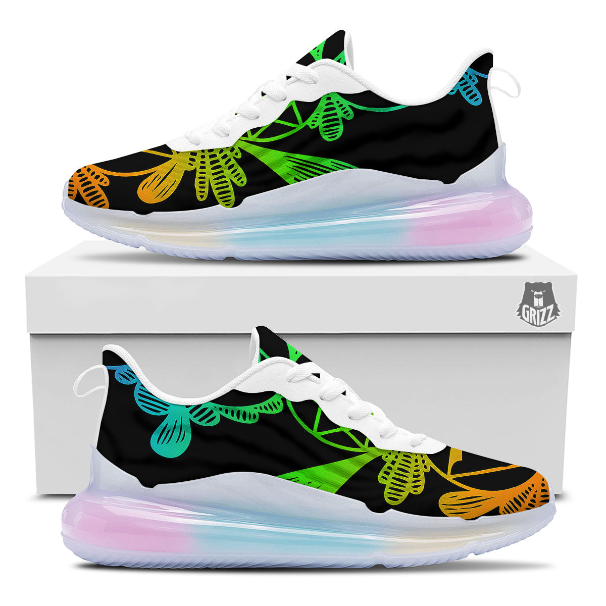 Seven Chakras Spiritual Print Running Sneakers-grizzshop