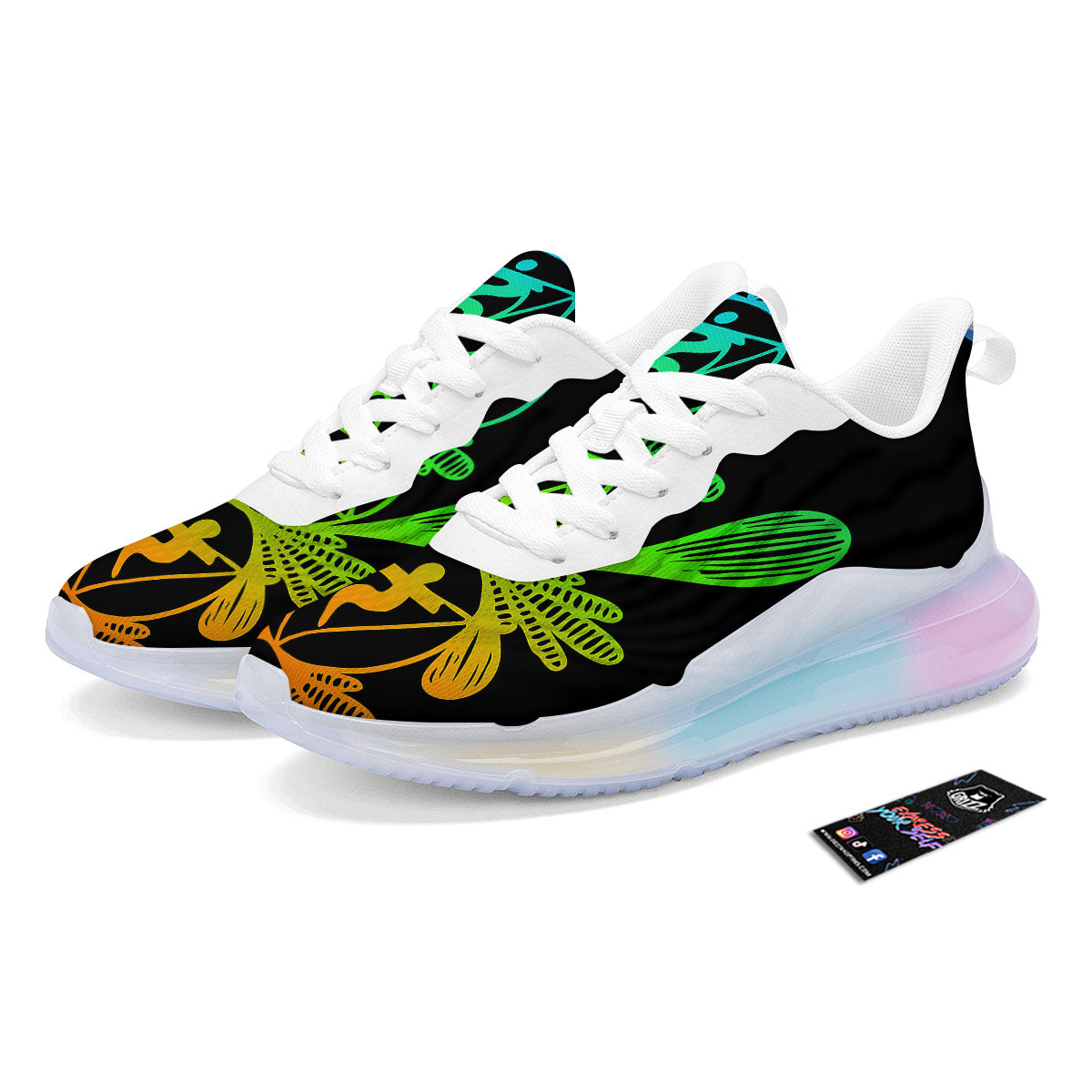 Seven Chakras Spiritual Print Running Sneakers-grizzshop