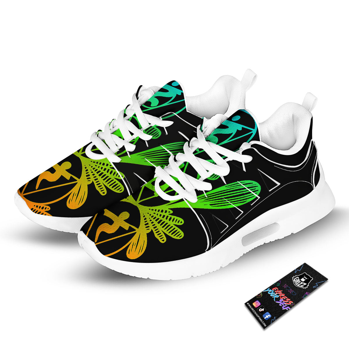 Seven Chakras Spiritual Print Tennis Shoes-grizzshop