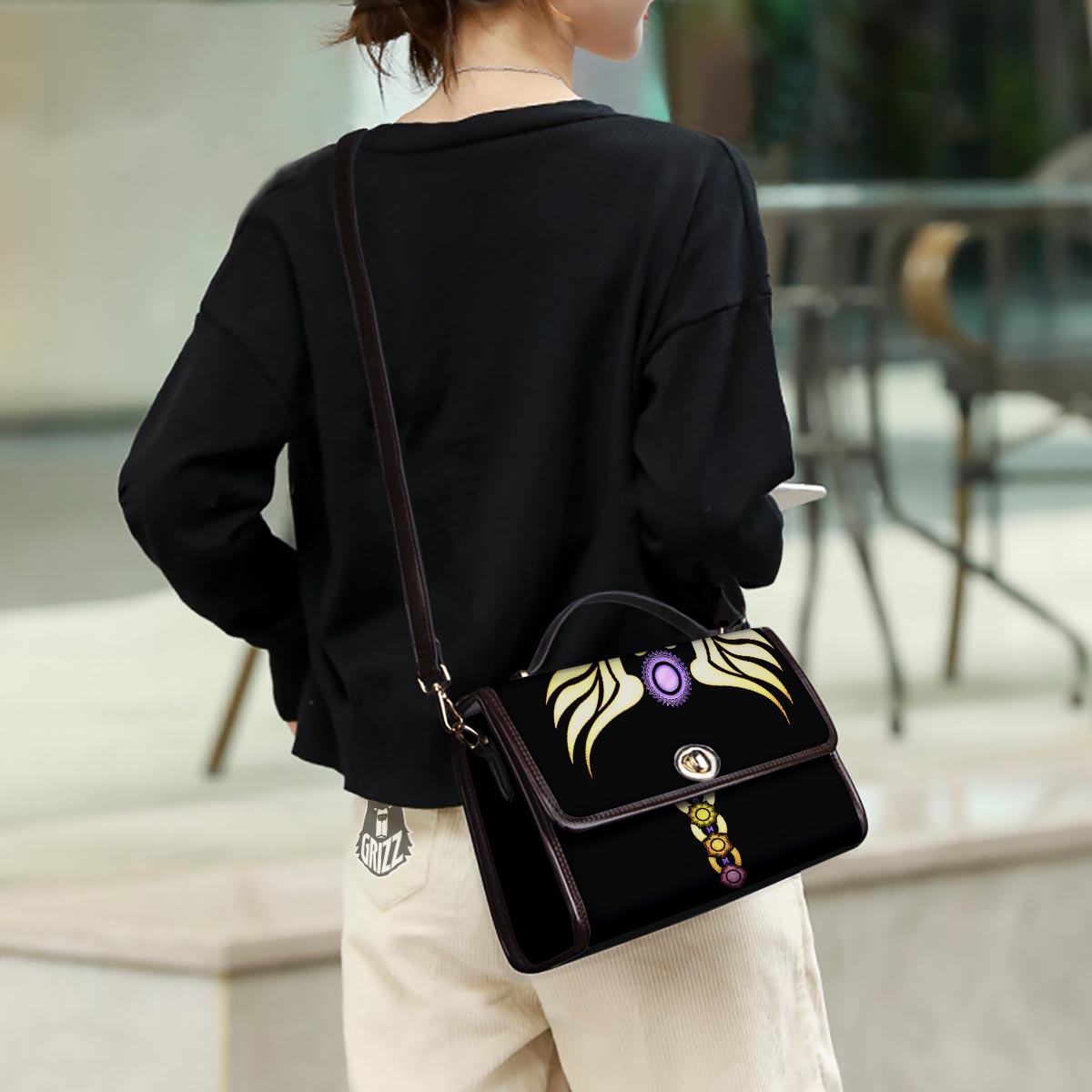 Seven Chakras Caduceus Print Women's Satchel Bag