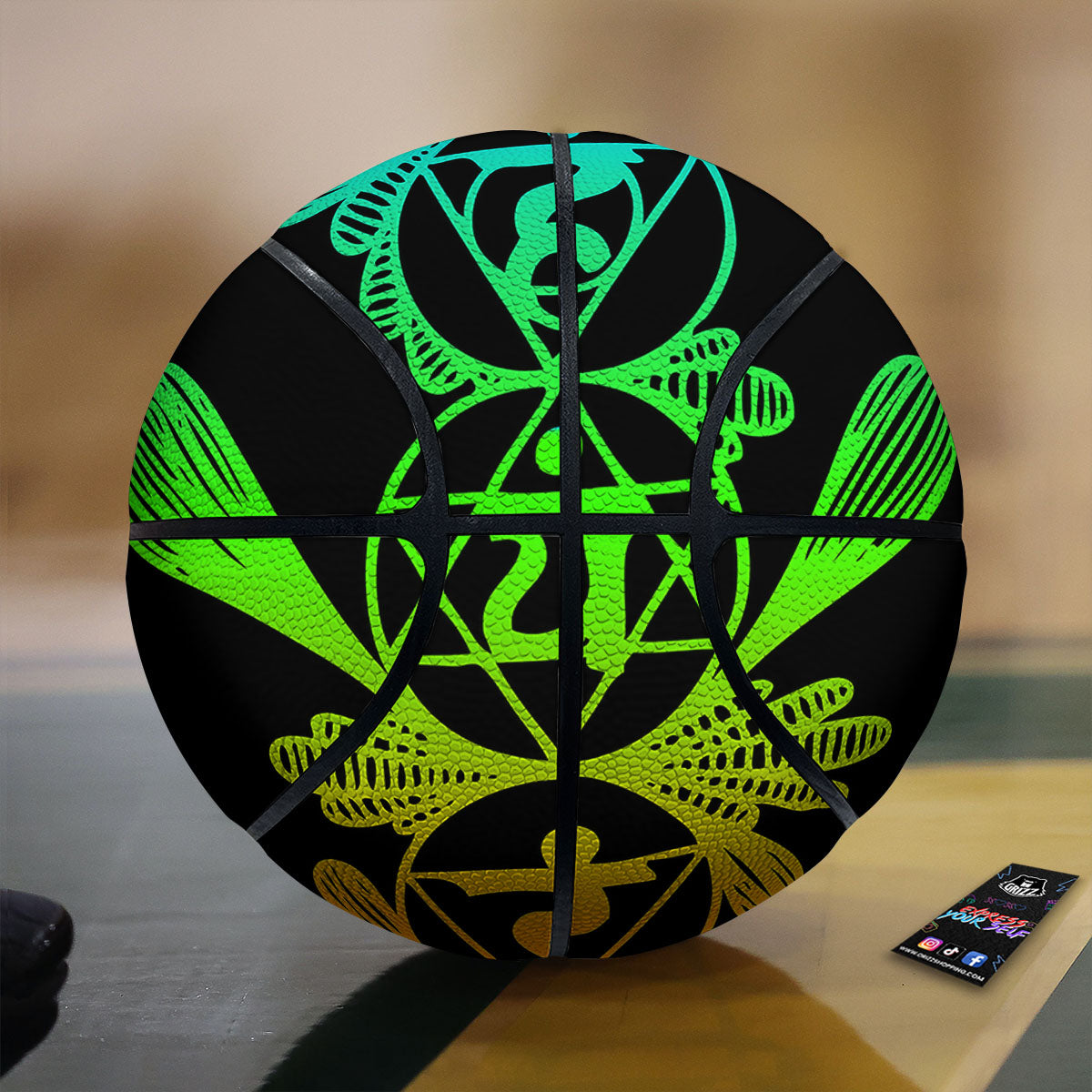 Skull Pineapple Tropical Print Pattern Basketball