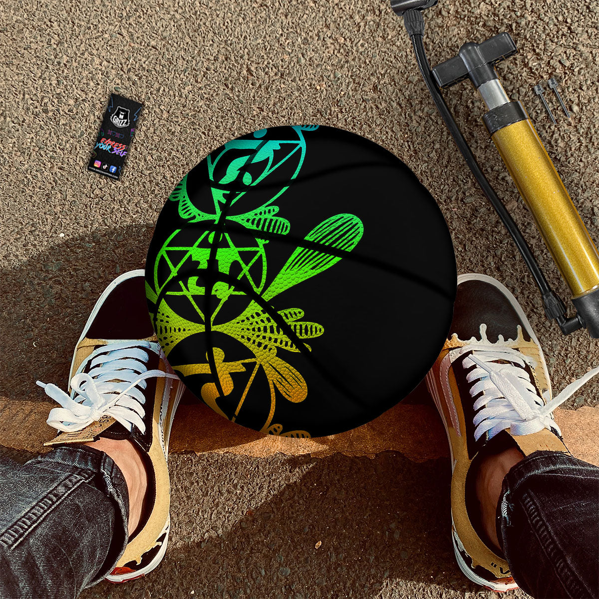 Skull Pineapple Tropical Print Pattern Basketball