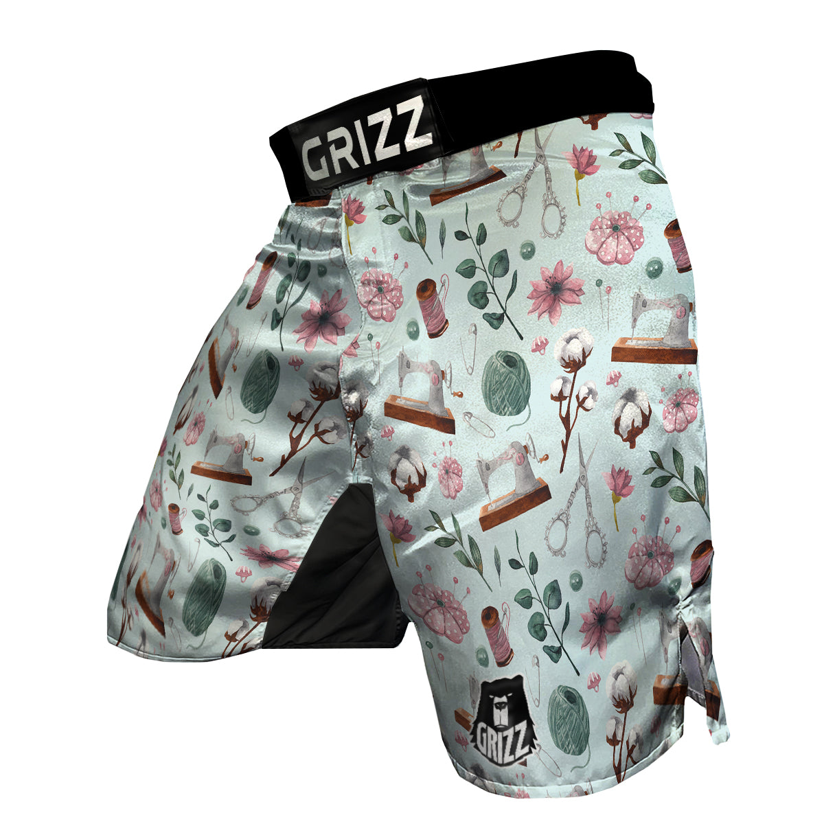 Sewing Pattern Print MMA Shorts-grizzshop