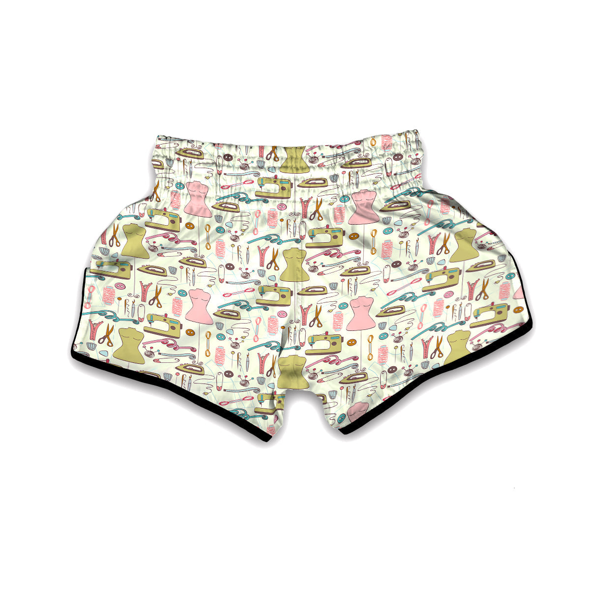 Sewing Print Pattern Muay Thai Boxing Shorts-grizzshop