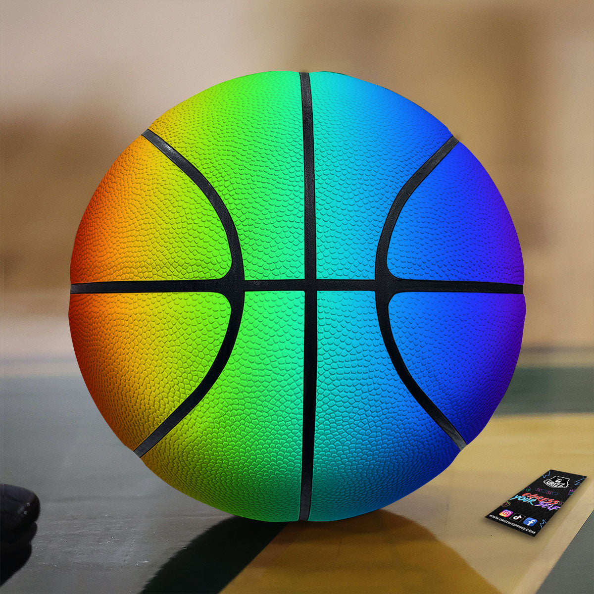 Shades Rainbow Print Pattern Basketball-grizzshop