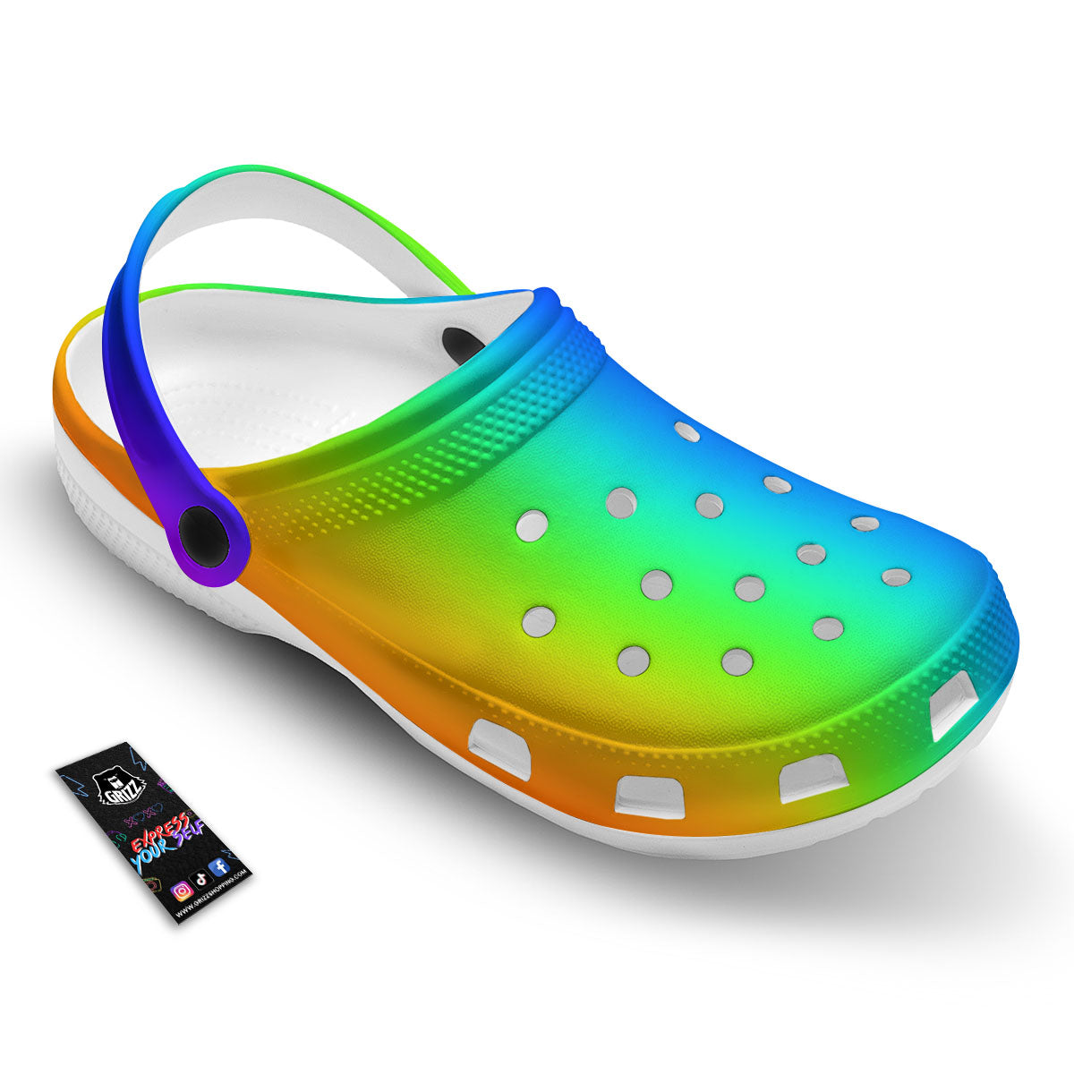 Shades Rainbow Print Pattern Clog-grizzshop