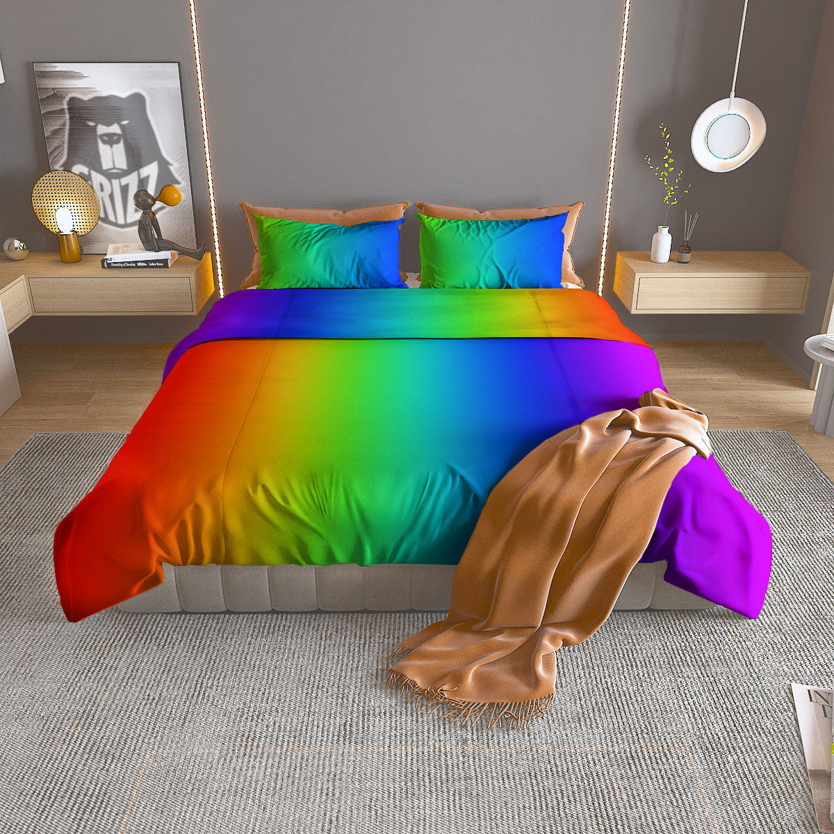 Skull Sugar Print Pattern Duvet Cover Bedding Set