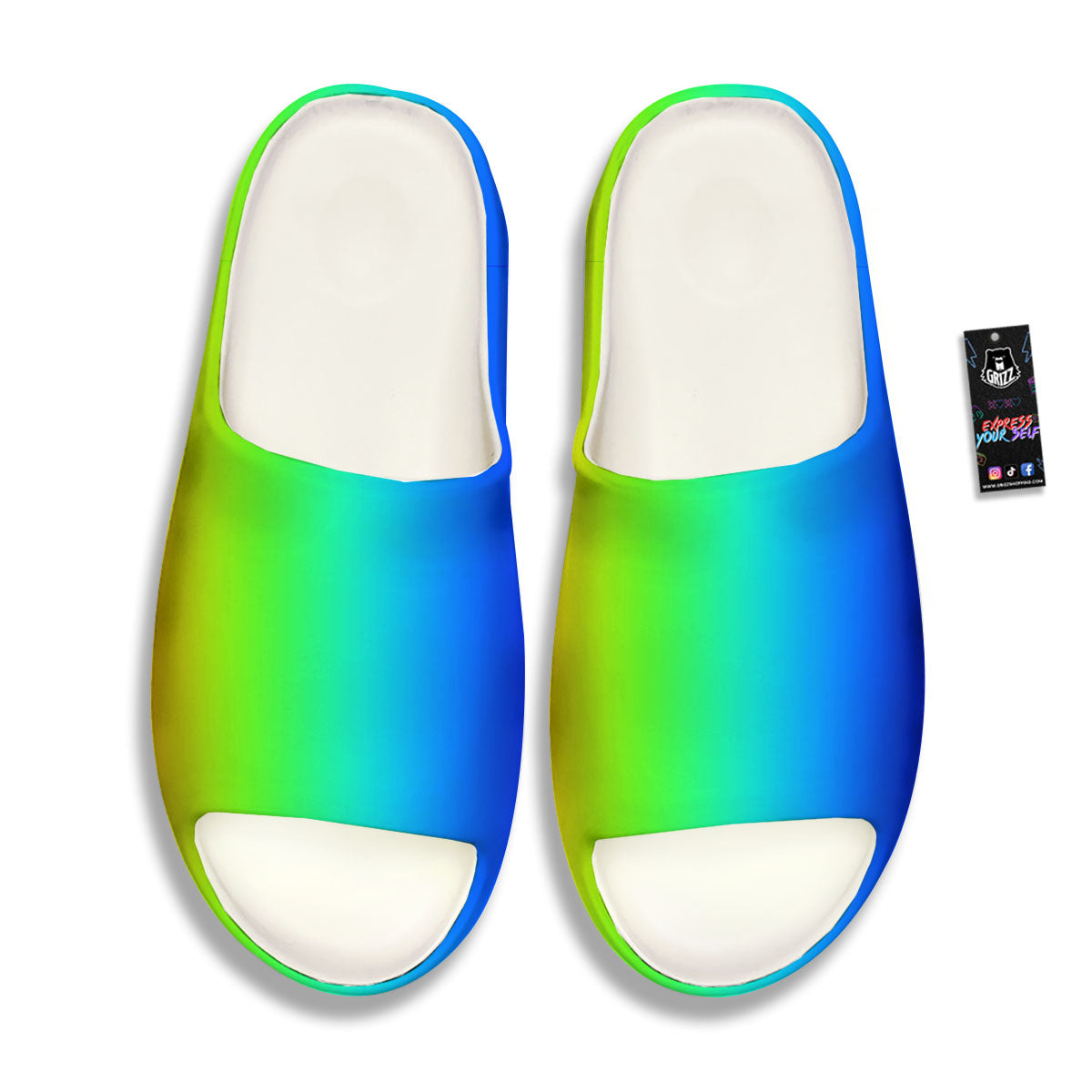 Shades Rainbow Print Pattern Sandals-grizzshop