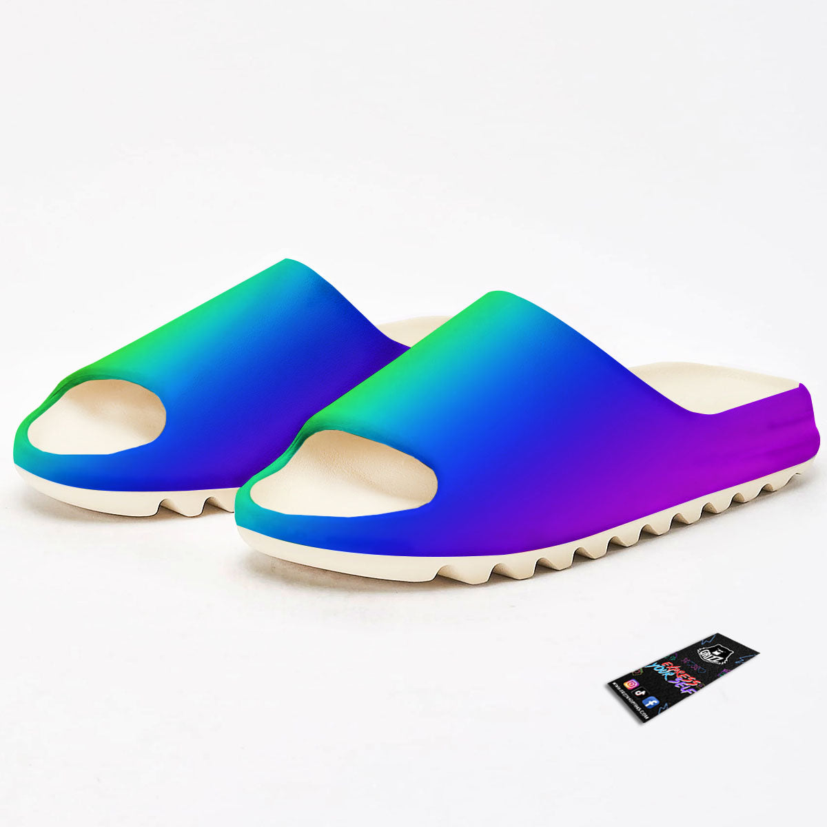 Shades Rainbow Print Pattern Sandals-grizzshop