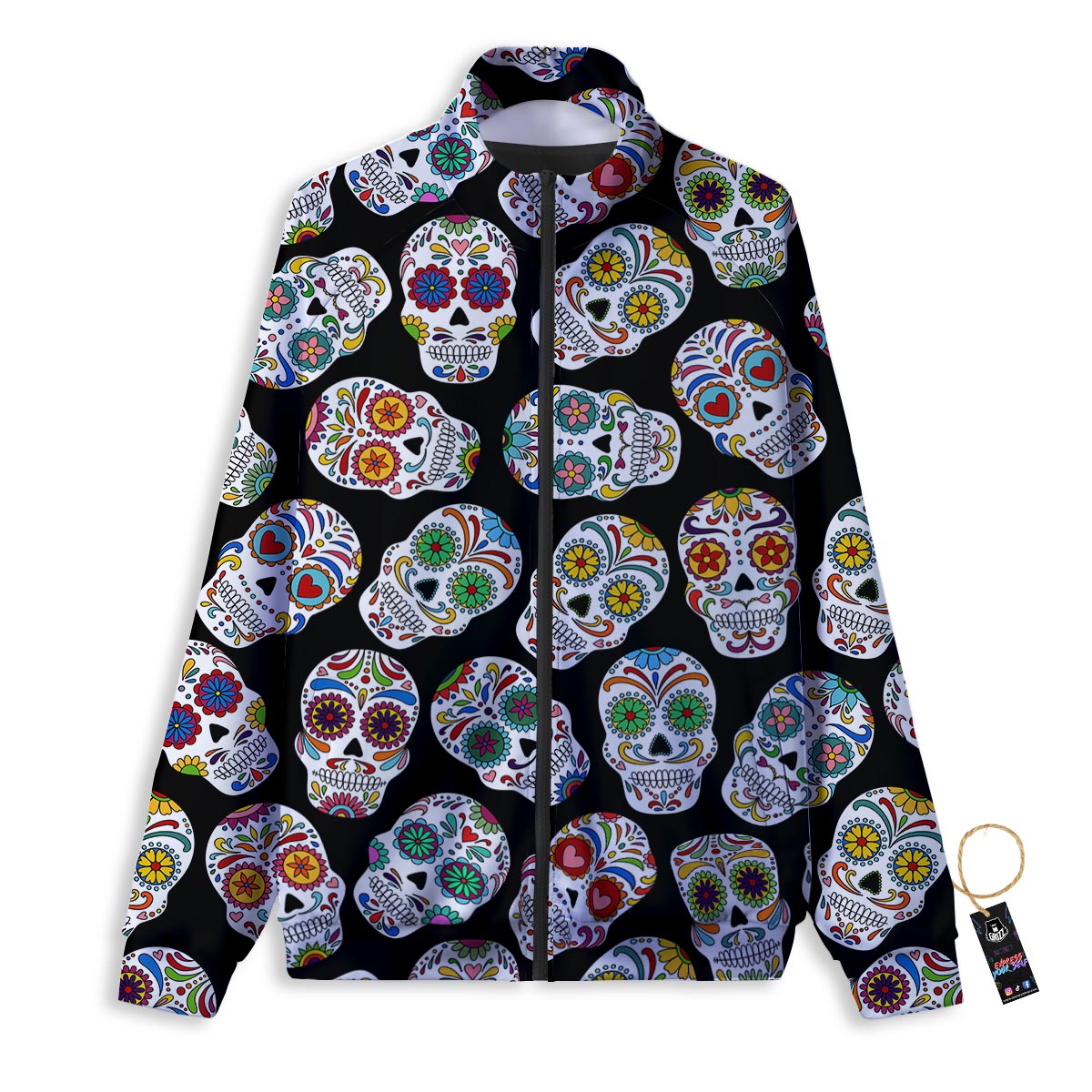 Shades Rainbow Print Pattern Track Jacket-grizzshop