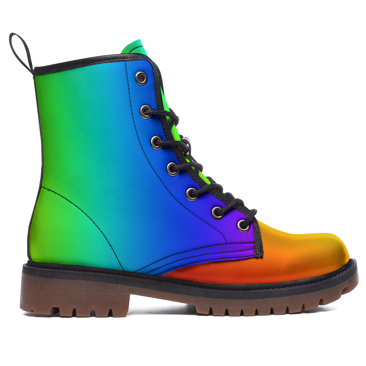 Shades Rainbow Print Pattern Work Boots-grizzshop