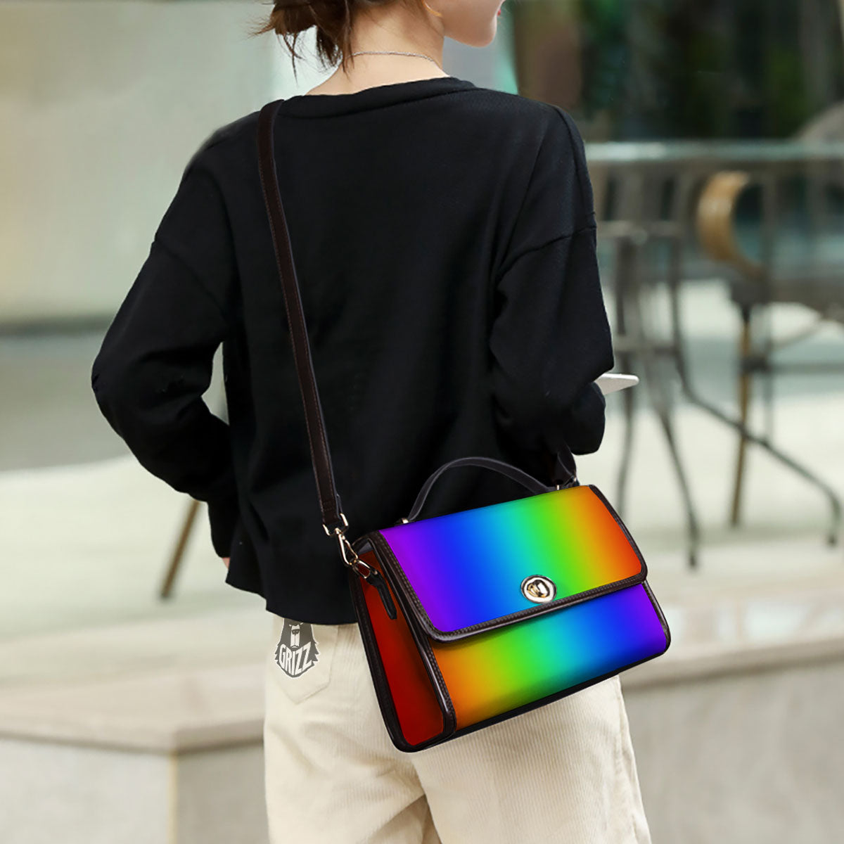 Shades Rainbow Print Pattern Women's Satchel Bag