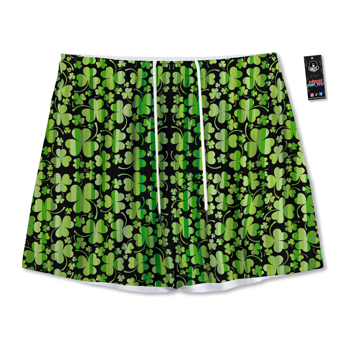Scarf With Giraffe Print Pattern Mesh Shorts